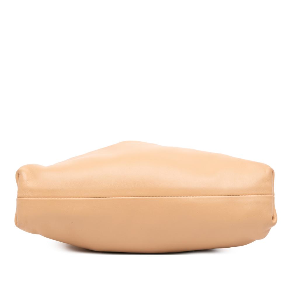 Bottega Veneta AB Bottega Veneta Brown Beige Lambskin Leather Leather Lambskin The Mini Pouch Crossbody Italy