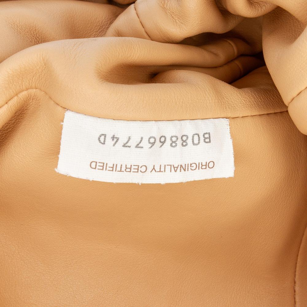 Bottega Veneta AB Bottega Veneta Brown Beige Lambskin Leather Leather Lambskin The Mini Pouch Crossbody Italy