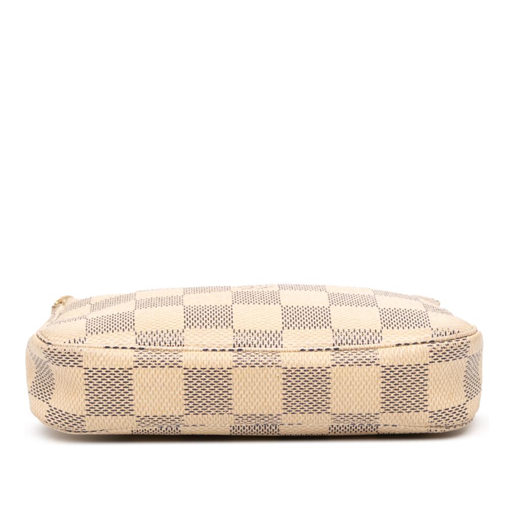 Louis Vuitton B Louis Vuitton White Damier Canvas Fabric Damier Azur Mini Pochette Accessoires France