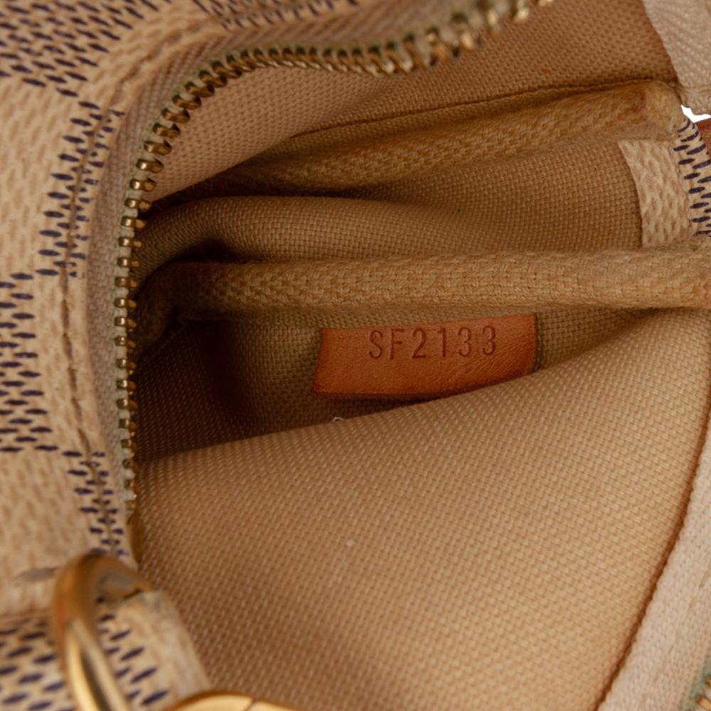 Louis Vuitton B Louis Vuitton White Damier Canvas Fabric Damier Azur Mini Pochette Accessoires France