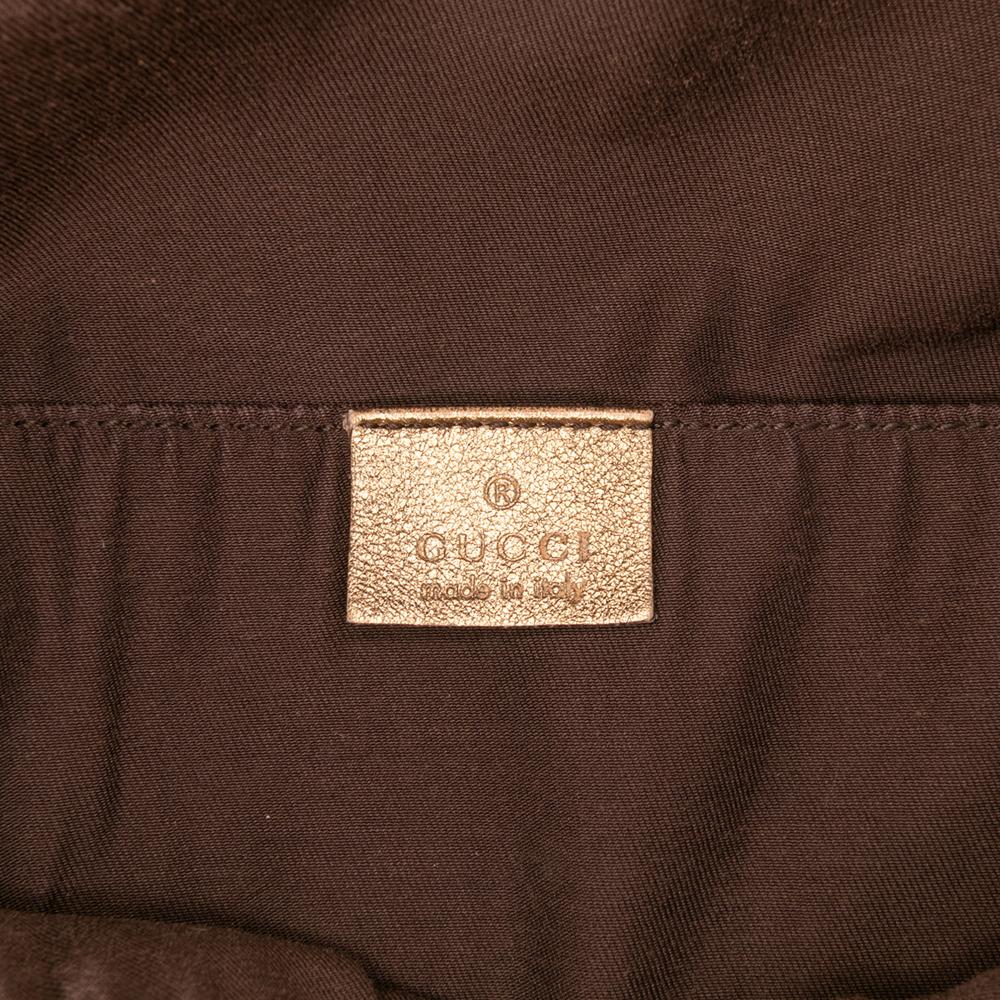 Gucci B Gucci Brown Beige Canvas Fabric GG Web Tote Italy