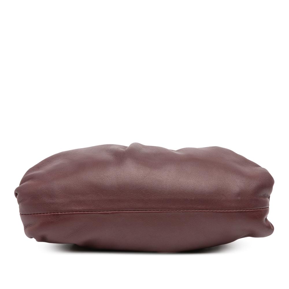 Bottega Veneta B Bottega Veneta Red Burgundy Lambskin Leather Leather Lambskin The Mini Pouch Crossbody Italy