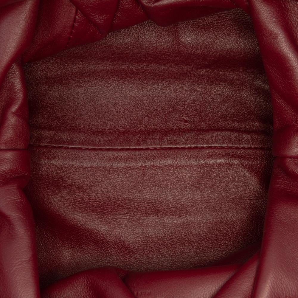 Bottega Veneta B Bottega Veneta Red Burgundy Lambskin Leather Leather Lambskin The Mini Pouch Crossbody Italy