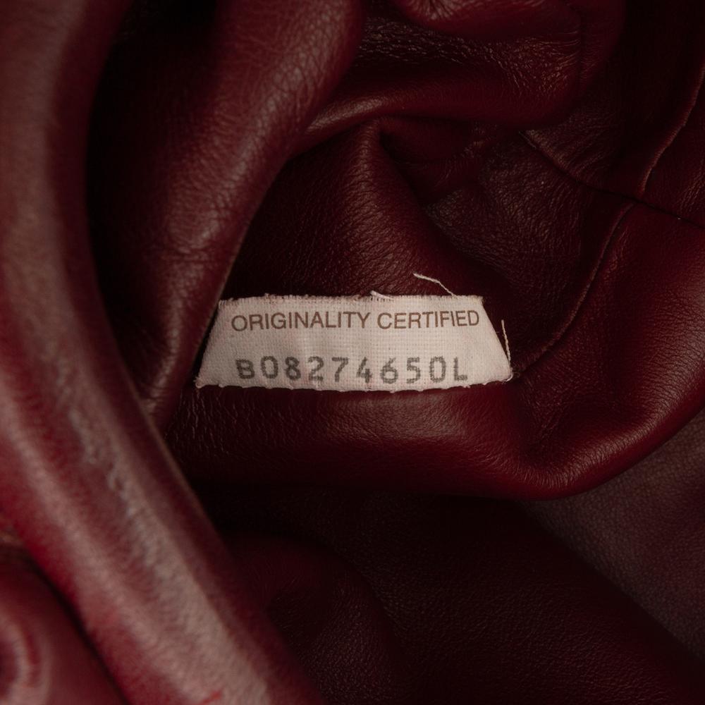 Bottega Veneta B Bottega Veneta Red Burgundy Lambskin Leather Leather Lambskin The Mini Pouch Crossbody Italy