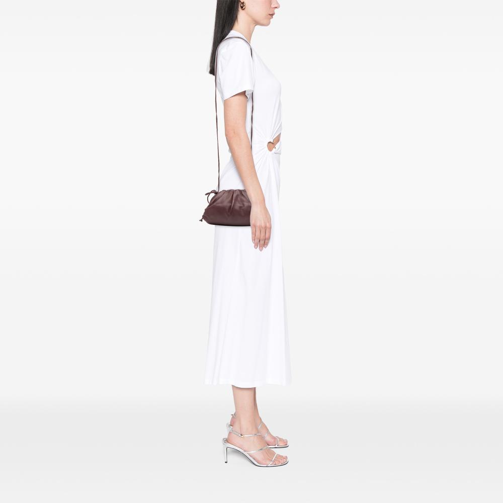 Bottega Veneta B Bottega Veneta Red Burgundy Lambskin Leather Leather Lambskin The Mini Pouch Crossbody Italy