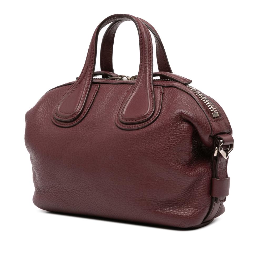 Givenchy B Givenchy Red Burgundy Calf Leather Micro Nightingale Satchel Italy