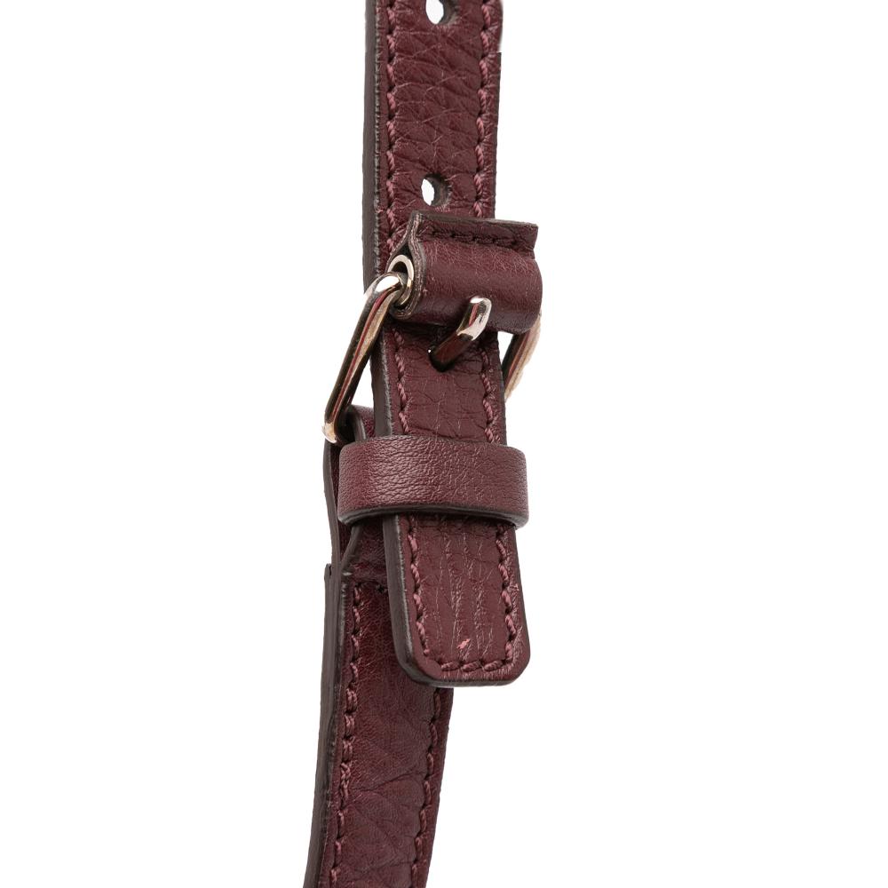 Givenchy B Givenchy Red Burgundy Calf Leather Micro Nightingale Satchel Italy