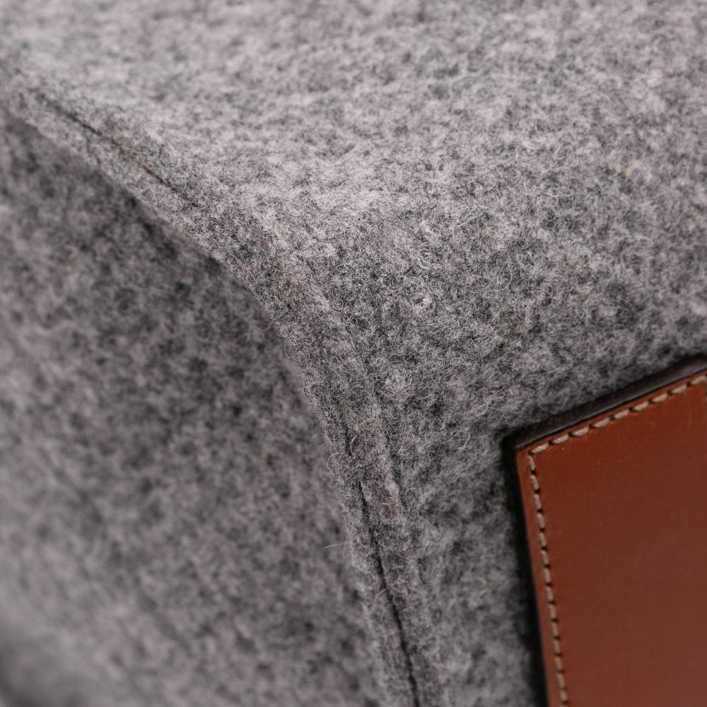 Gucci AB Gucci Gray Wool Fabric Diamante Tote Italy