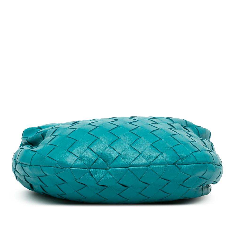 Bottega Veneta AB Bottega Veneta Blue Turquoise Nappa Leather Leather Mini Nappa Intrecciato Jodie Italy