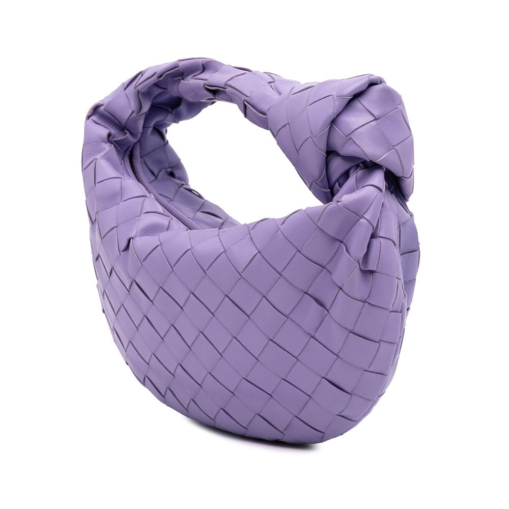 Bottega Veneta AB Bottega Veneta Purple Nappa Leather Leather Mini Nappa Intrecciato Jodie Italy