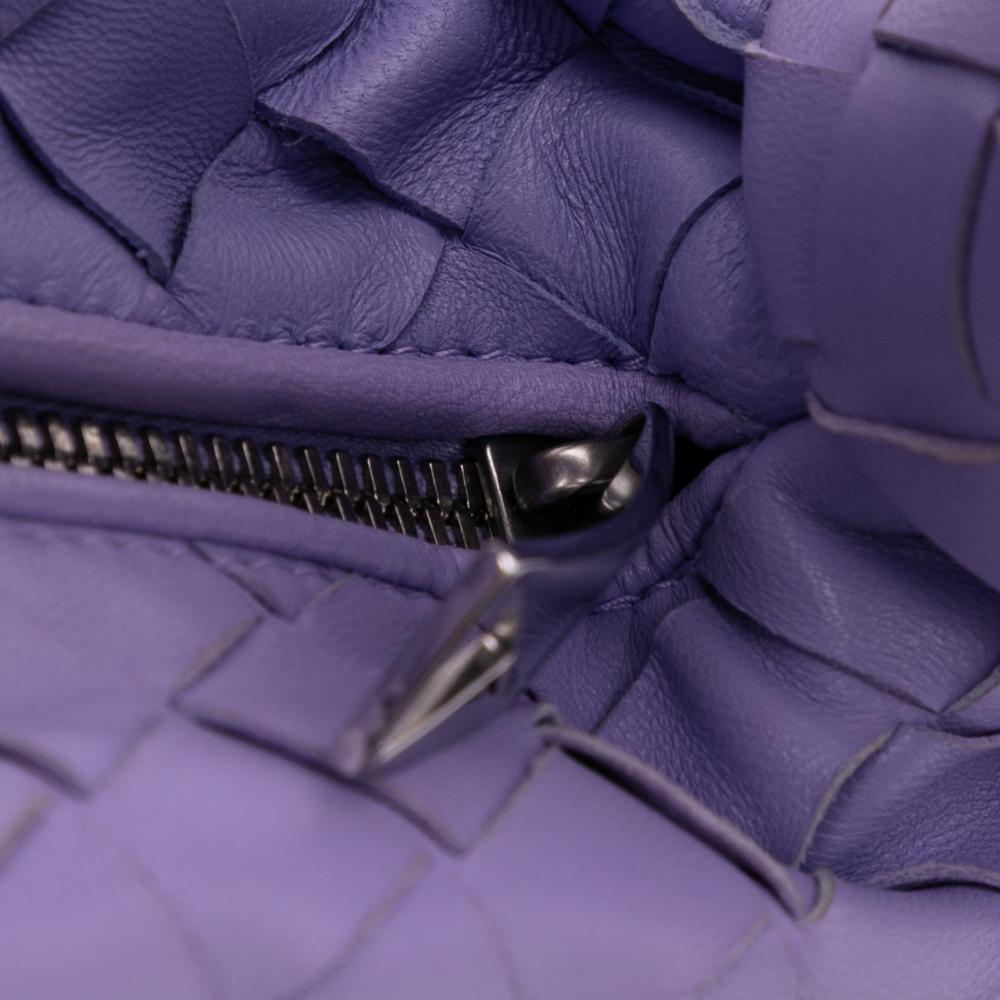 Bottega Veneta AB Bottega Veneta Purple Nappa Leather Leather Mini Nappa Intrecciato Jodie Italy