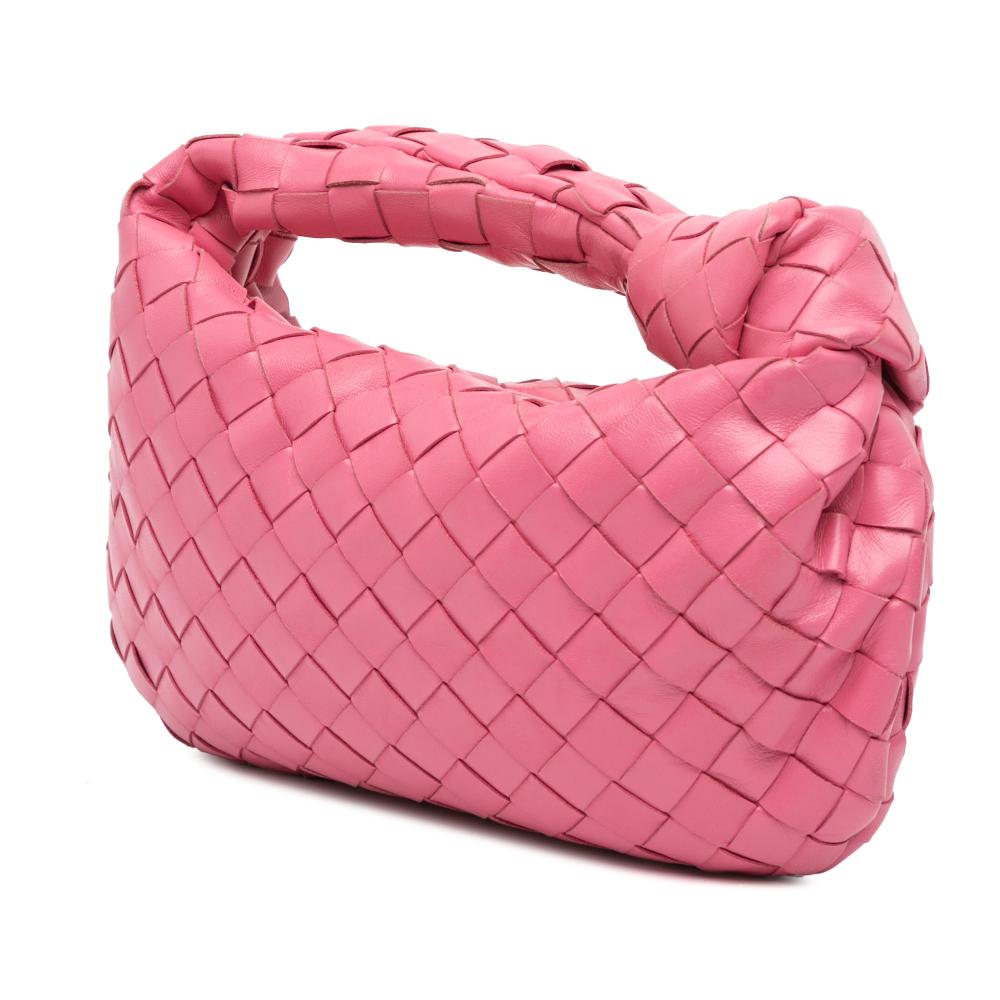 Bottega Veneta B Bottega Veneta Pink Nappa Leather Leather Mini Nappa Intrecciato Jodie Italy