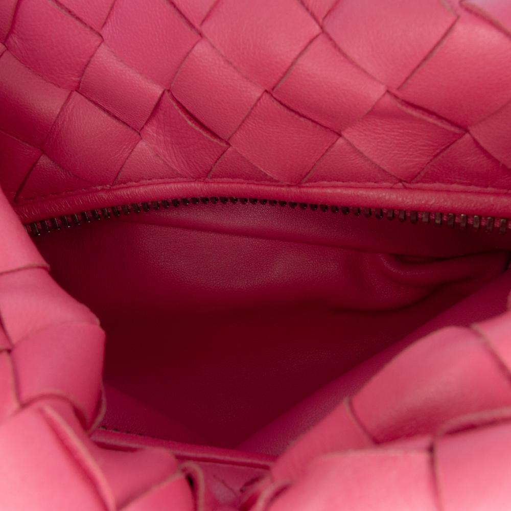 Bottega Veneta B Bottega Veneta Pink Nappa Leather Leather Mini Nappa Intrecciato Jodie Italy