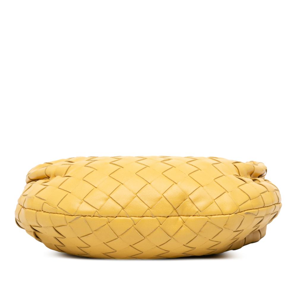Bottega Veneta AB Bottega Veneta Yellow Mustard Nappa Leather Leather Mini Nappa Intrecciato Jodie Italy