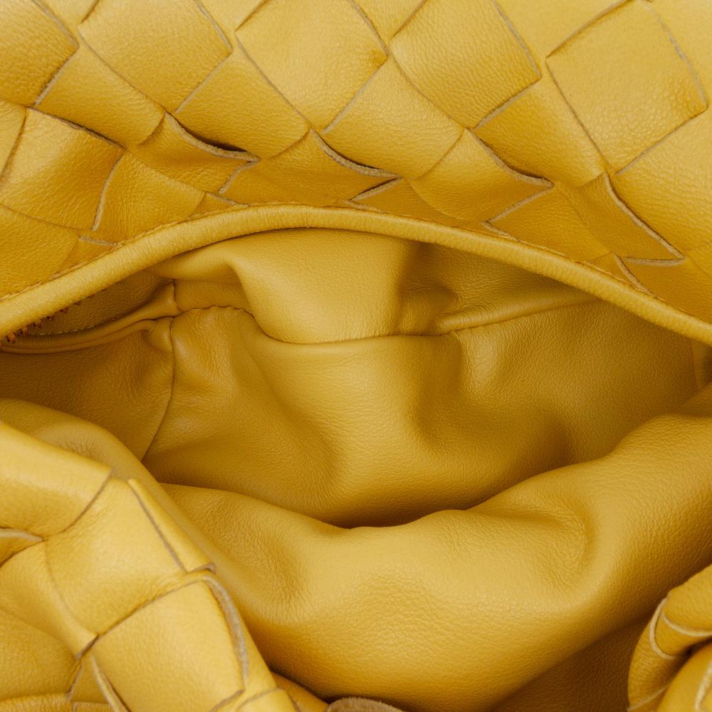 Bottega Veneta AB Bottega Veneta Yellow Mustard Nappa Leather Leather Mini Nappa Intrecciato Jodie Italy