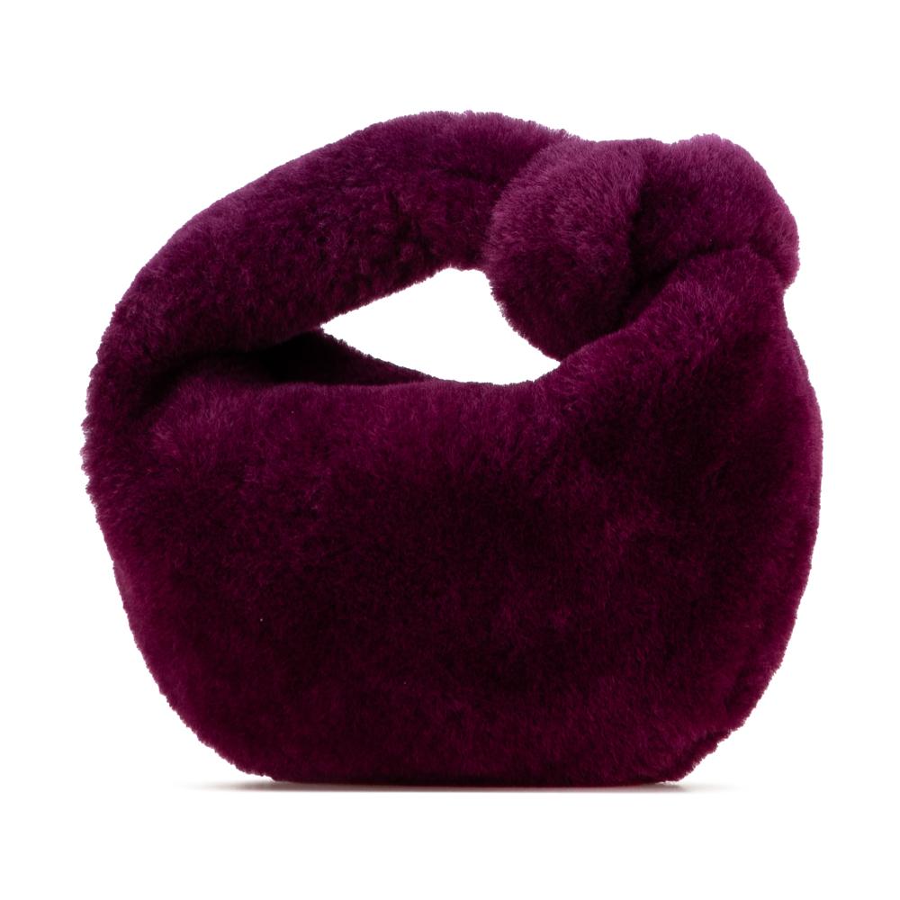 Bottega Veneta AB Bottega Veneta Purple Plum Fur Natural Material Mini Shearling Jodie Italy