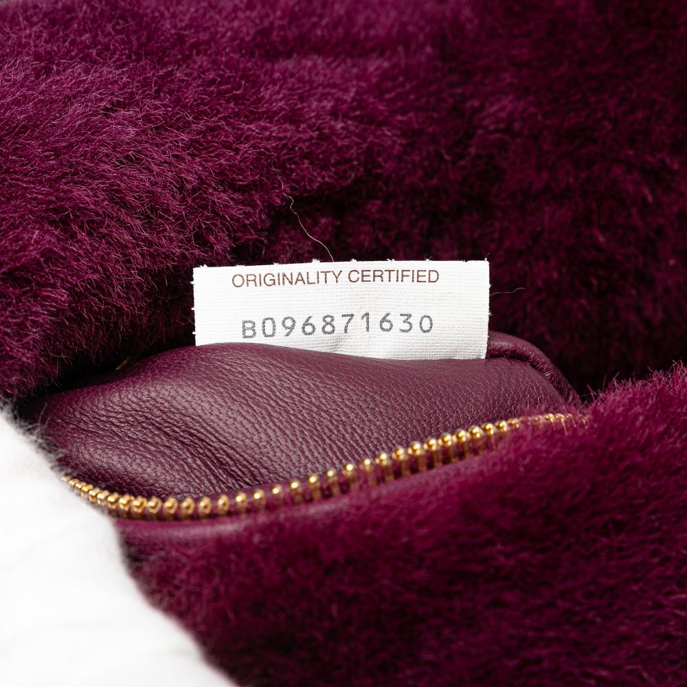 Bottega Veneta AB Bottega Veneta Purple Plum Fur Natural Material Mini Shearling Jodie Italy