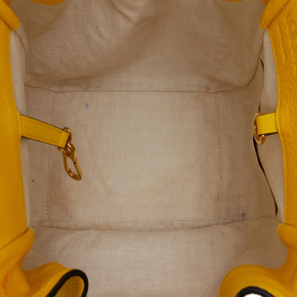 Loewe AB LOEWE Yellow Calf Leather Small Grained skin Drawstring Hammock Satchel Spain