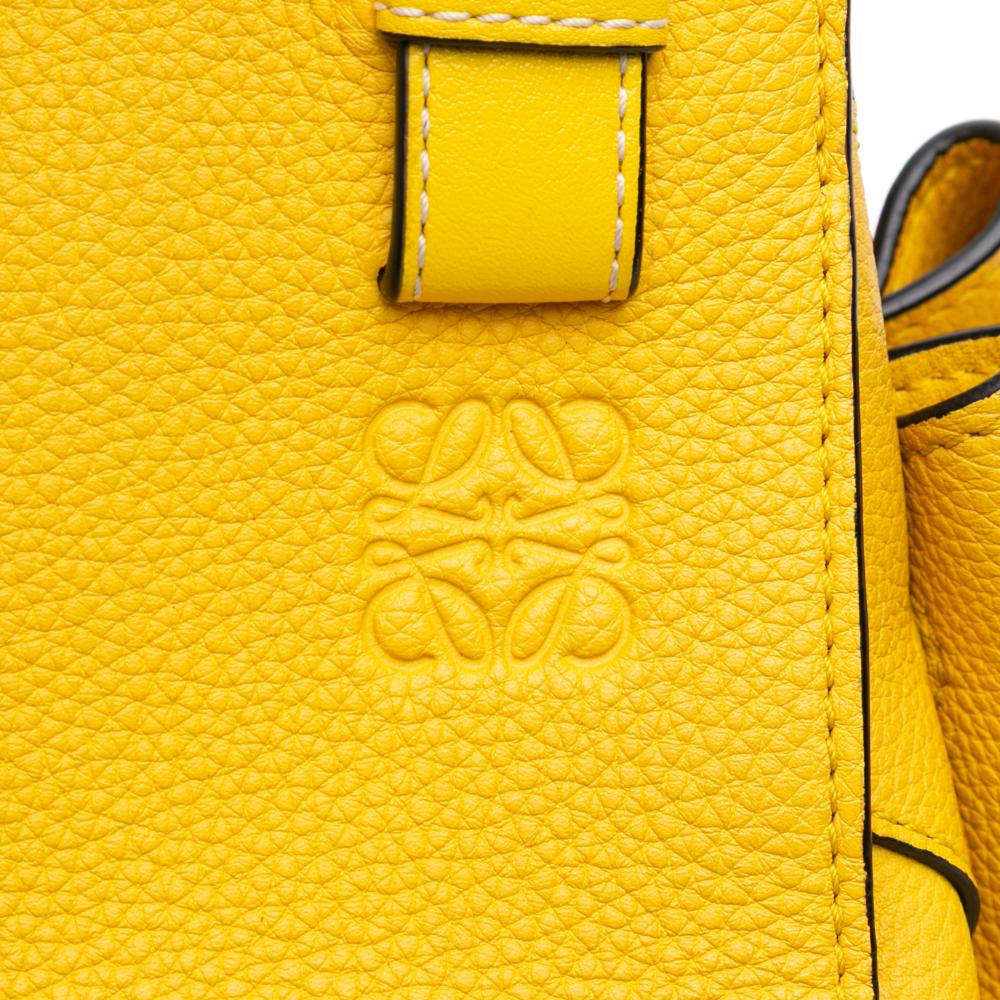 Loewe AB LOEWE Yellow Calf Leather Small Grained skin Drawstring Hammock Satchel Spain