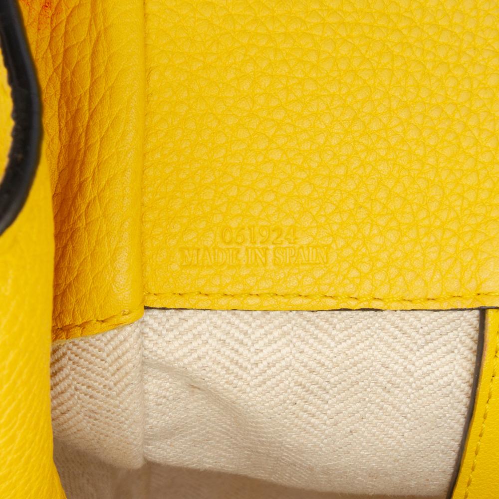 Loewe AB LOEWE Yellow Calf Leather Small Grained skin Drawstring Hammock Satchel Spain