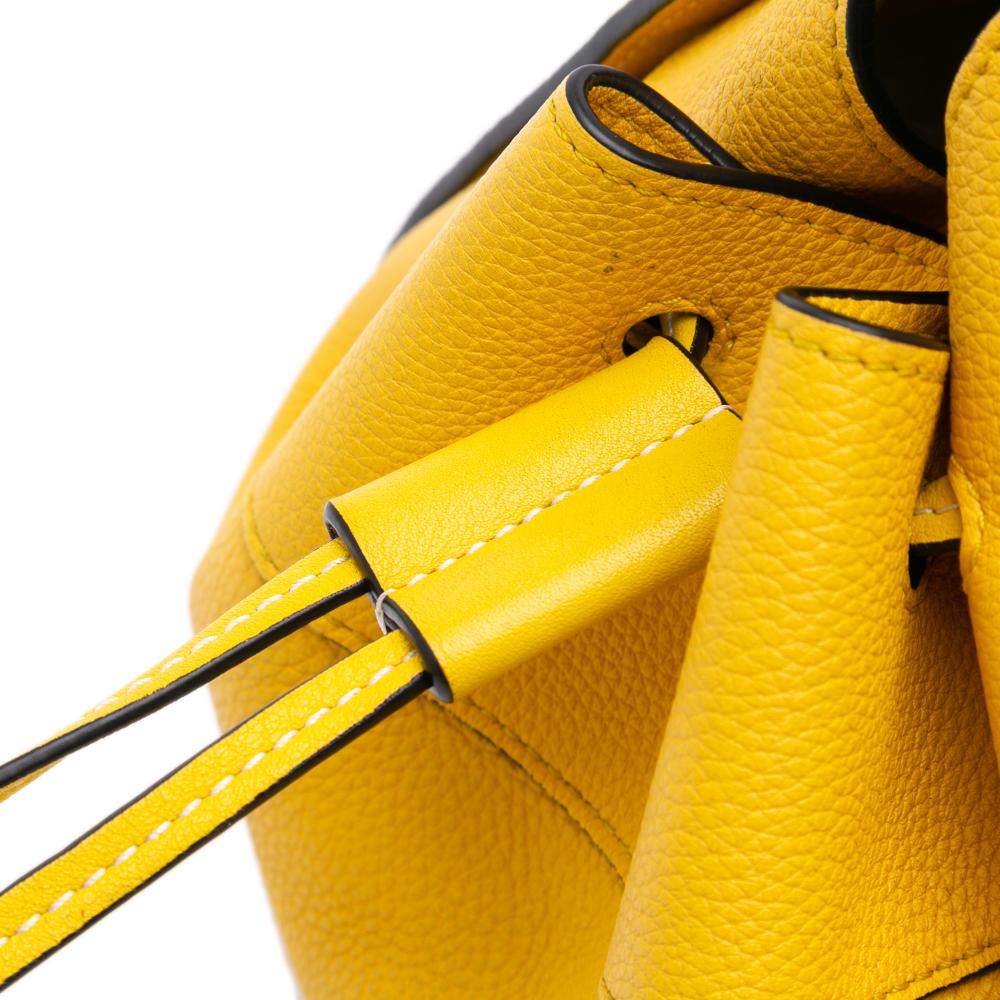 Loewe AB LOEWE Yellow Calf Leather Small Grained skin Drawstring Hammock Satchel Spain