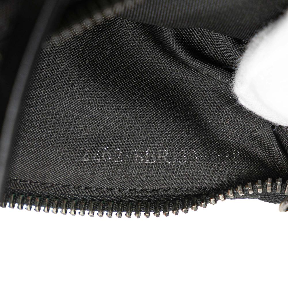 Fendi B Fendi Black Canvas Fabric Zucchino Pochette Italy