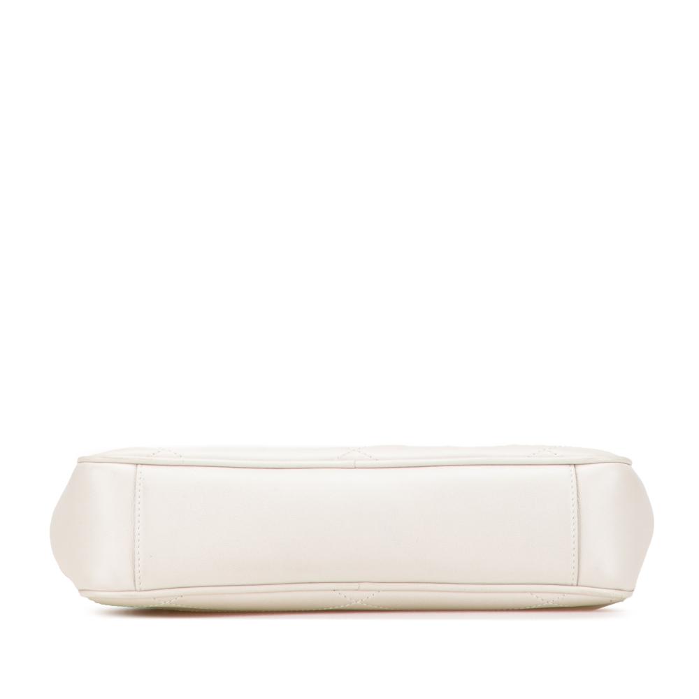 Saint Laurent B Saint Laurent White Lambskin Leather Leather Quilted Lambskin Le Maillon Chain Shoulder Bag Italy