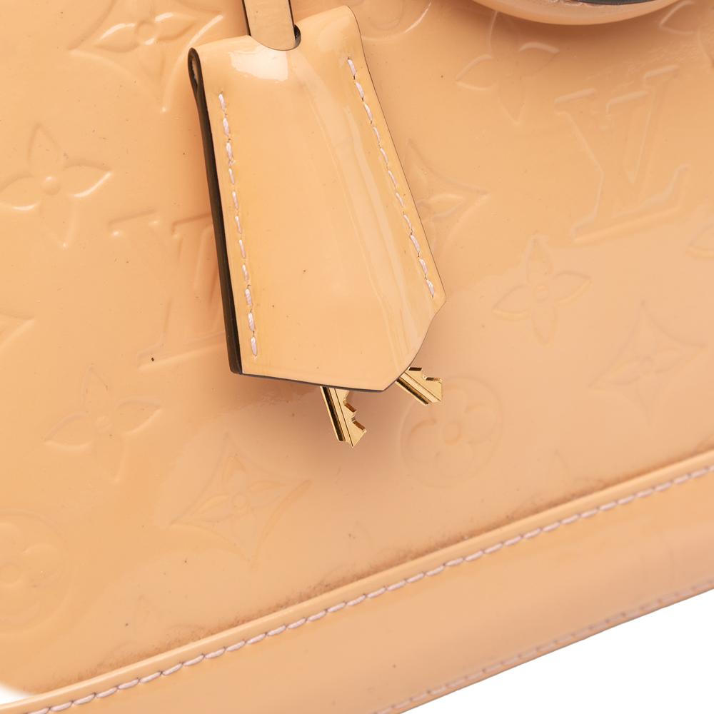 Louis Vuitton B Louis Vuitton Brown Nude Vernis Leather Leather Monogram Vernis Alma PM France