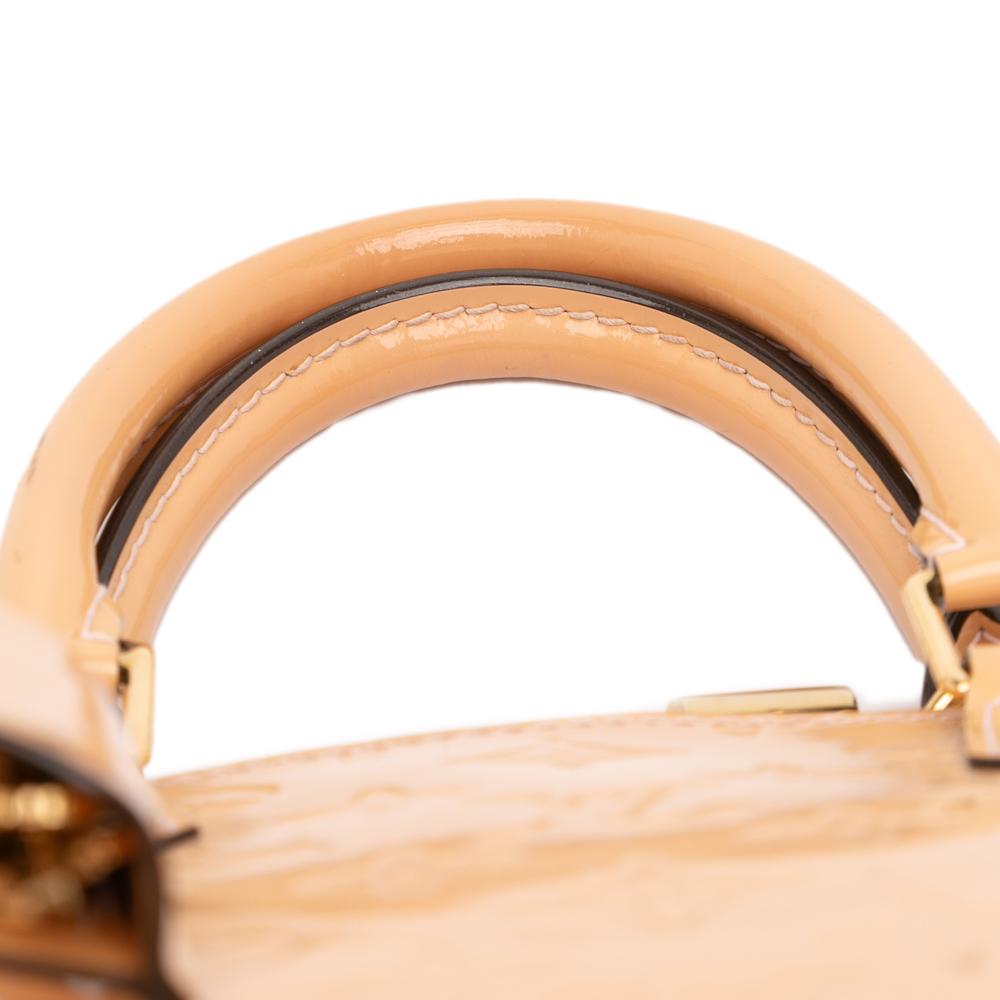 Louis Vuitton B Louis Vuitton Brown Nude Vernis Leather Leather Monogram Vernis Alma PM France