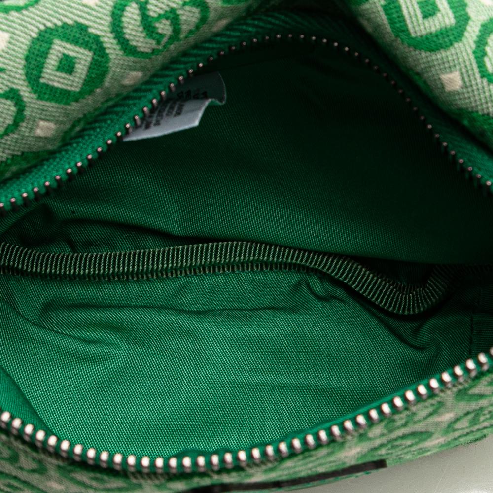 Gucci AB Gucci Green Canvas Fabric Kids GG Star Belt Bag Italy