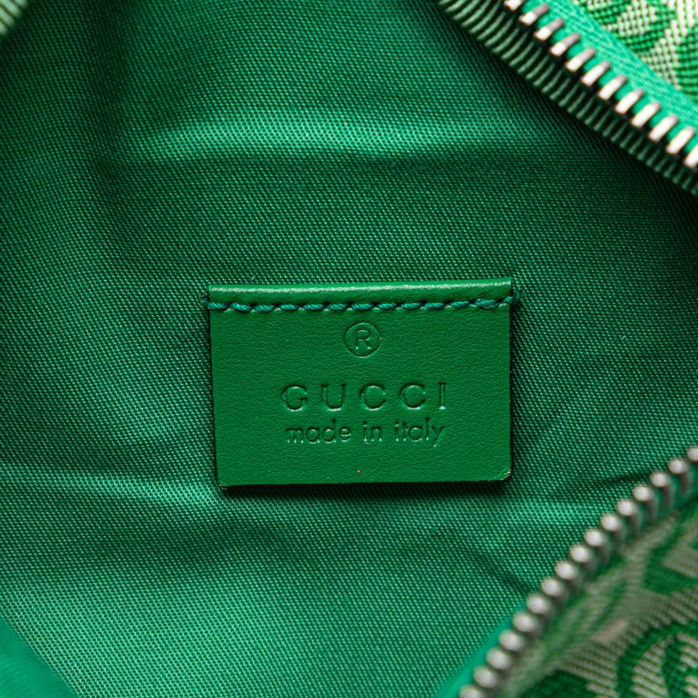 Gucci AB Gucci Green Canvas Fabric Kids GG Star Belt Bag Italy