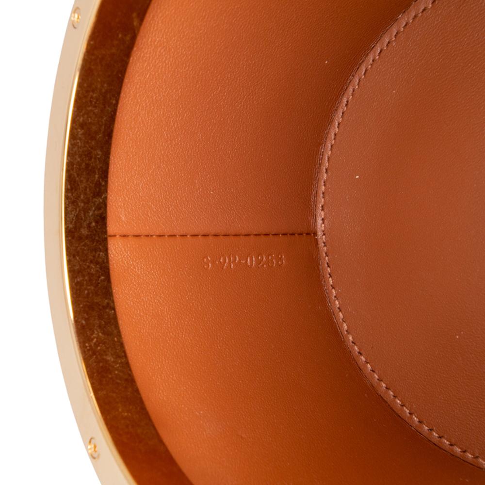 Celine AB Celine Brown Dark Brown Coated Canvas Fabric Triomphe Triomphe Nina Minaudiere Bag Italy