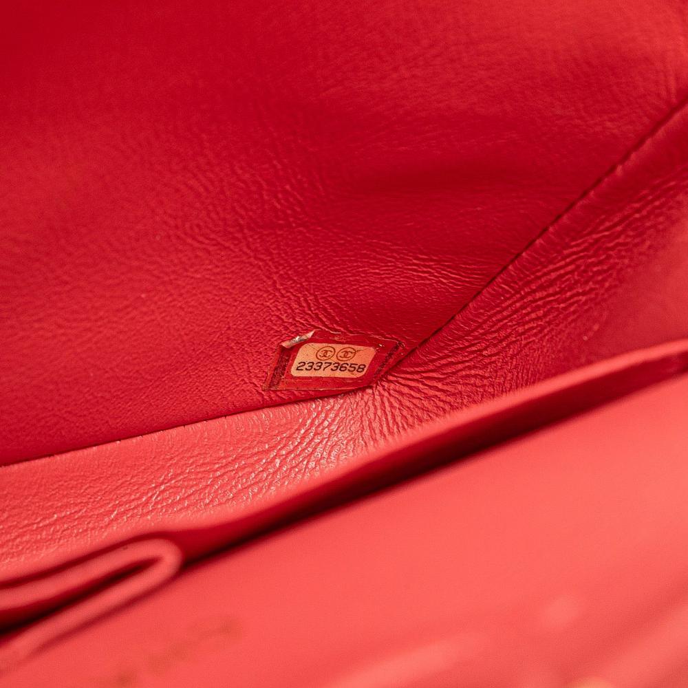 Chanel AB Chanel Pink Strawberry Caviar Leather Leather Medium Classic Caviar Double Flap France