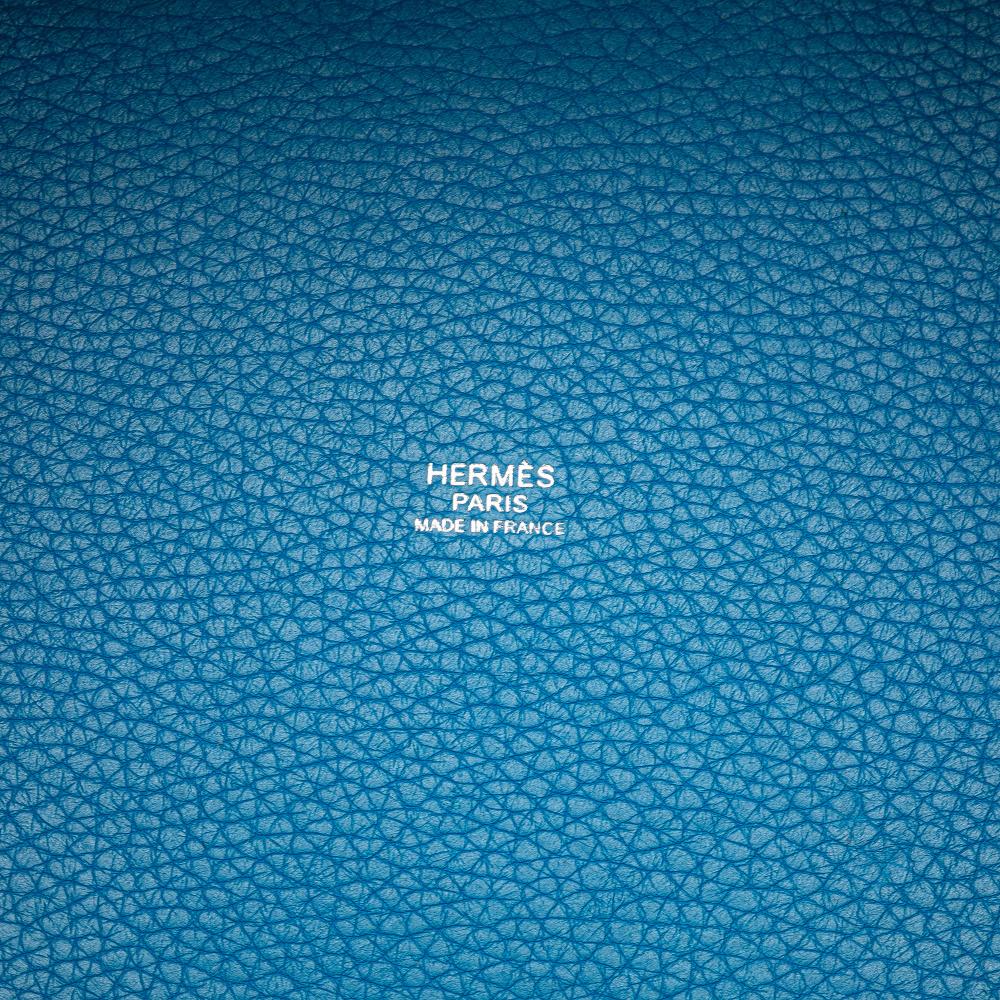 Hermès AB Hermès Blue Calf Leather Clemence Picotin Lock 18 France