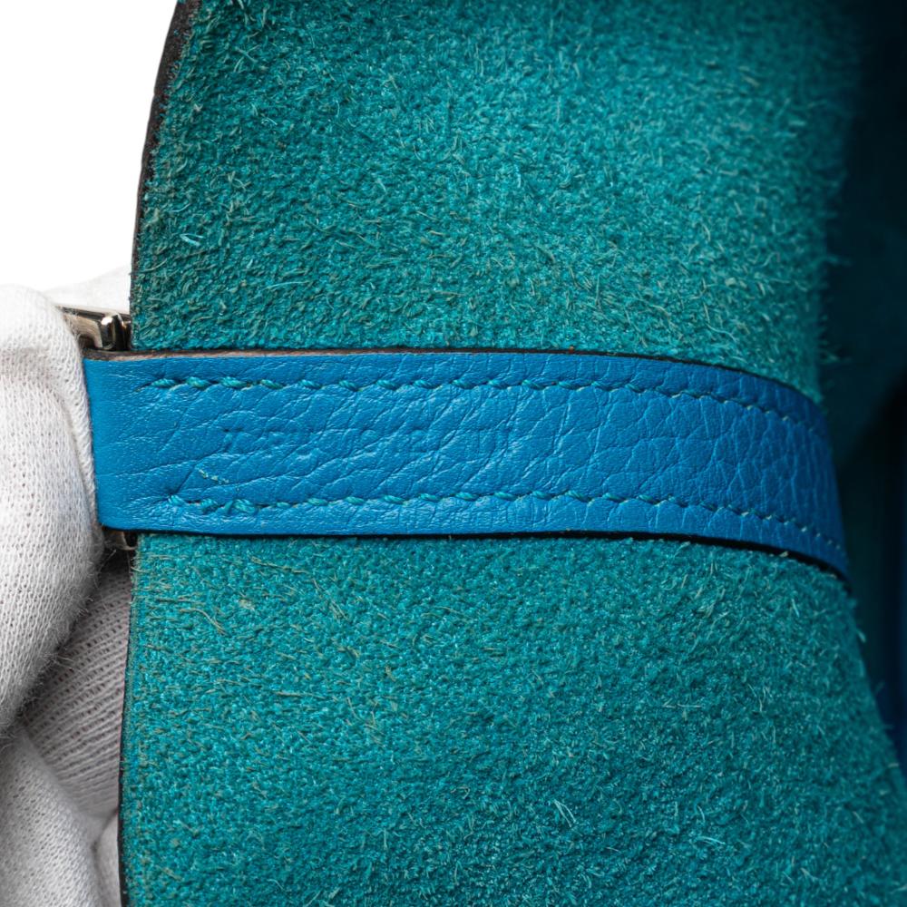 Hermès AB Hermès Blue Calf Leather Clemence Picotin Lock 18 France