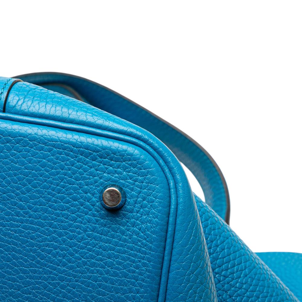 Hermès AB Hermès Blue Calf Leather Clemence Picotin Lock 18 France