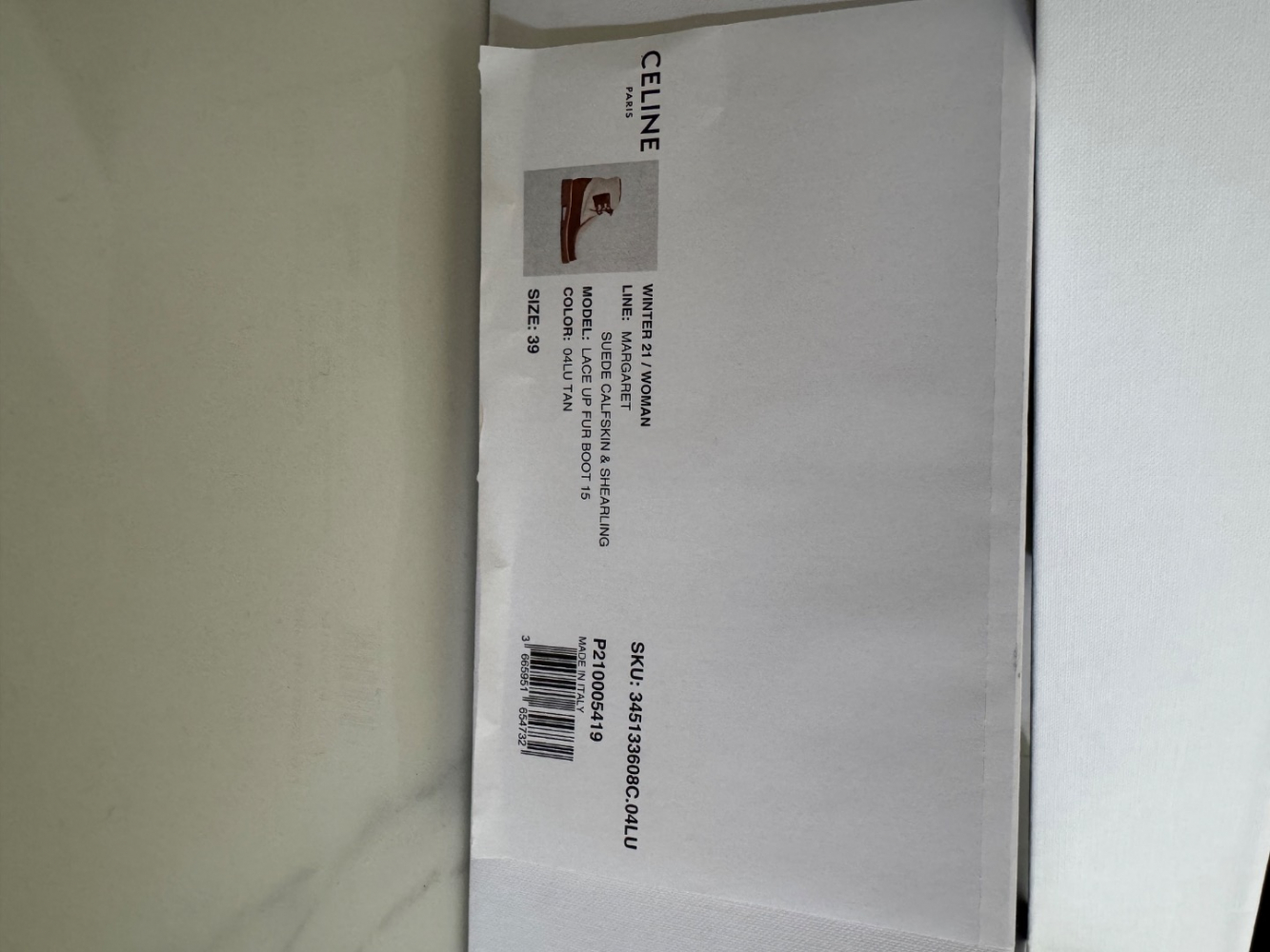 Celine Bottes en shearling