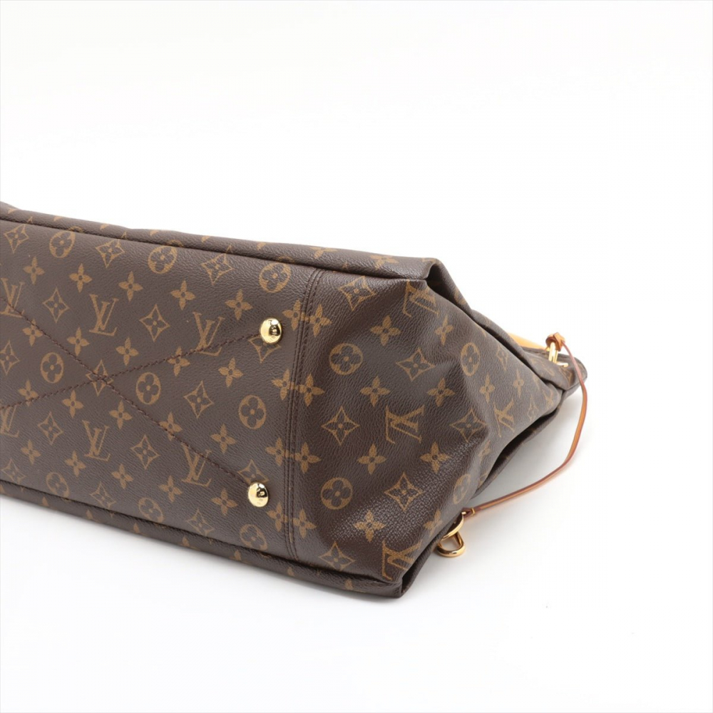 Louis Vuitton Artsy Canvas Hobo Bag Brown