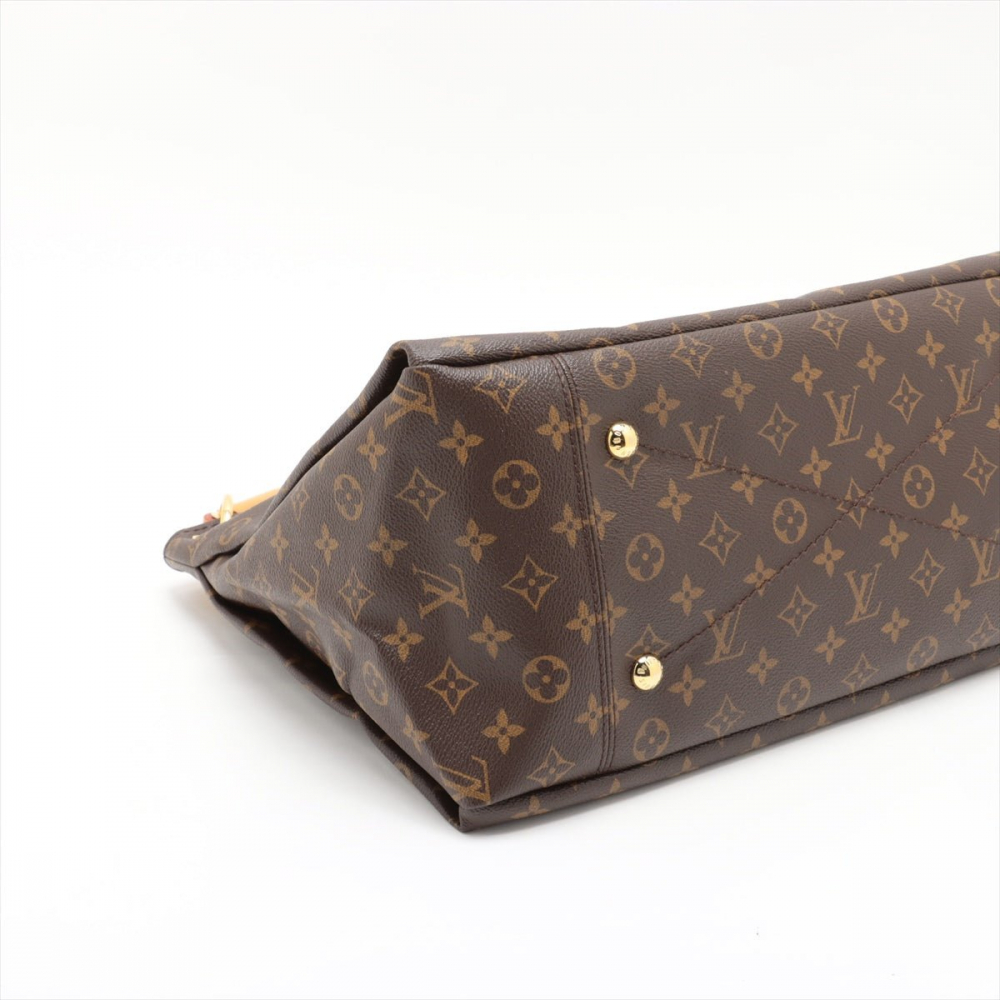 Louis Vuitton Artsy Canvas Hobo Bag Brown