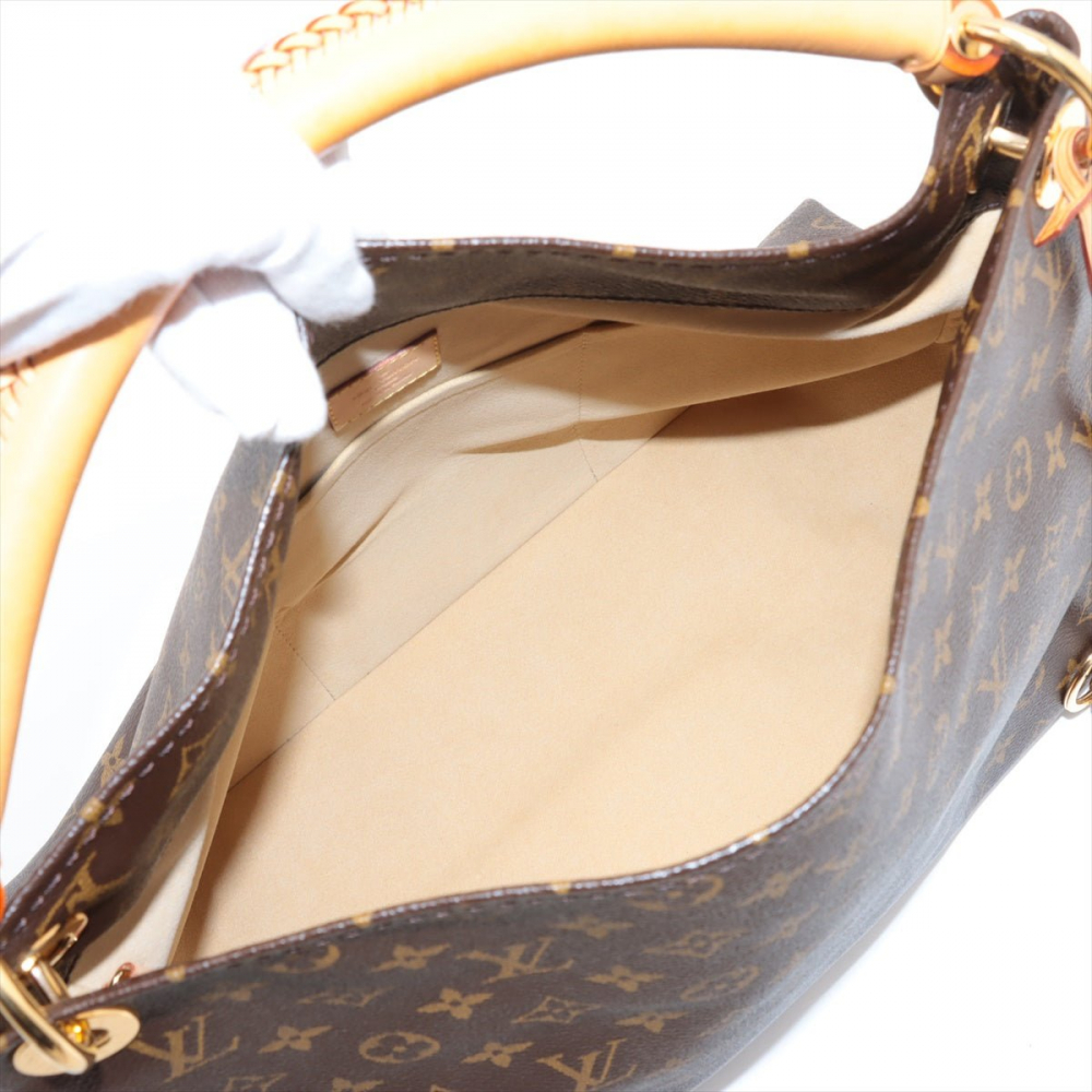 Louis Vuitton Artsy Canvas Hobo Bag Brown