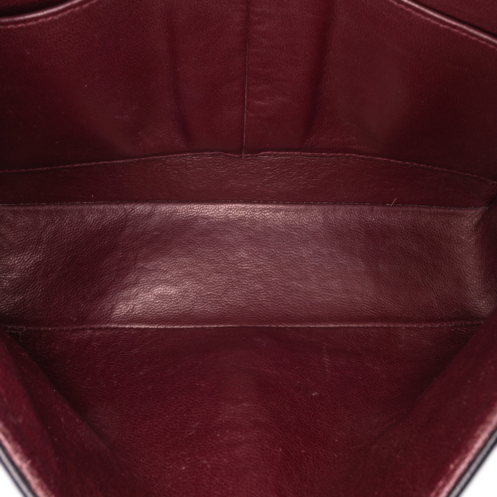 Chanel Classic Double Flap Medium Lambskin Leather Matelassè Shoulder Bag Black