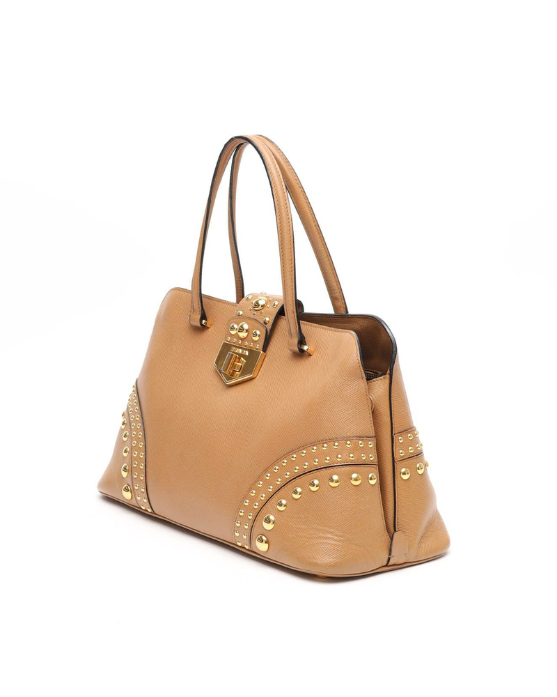 Prada Studded Saffiano Bag
