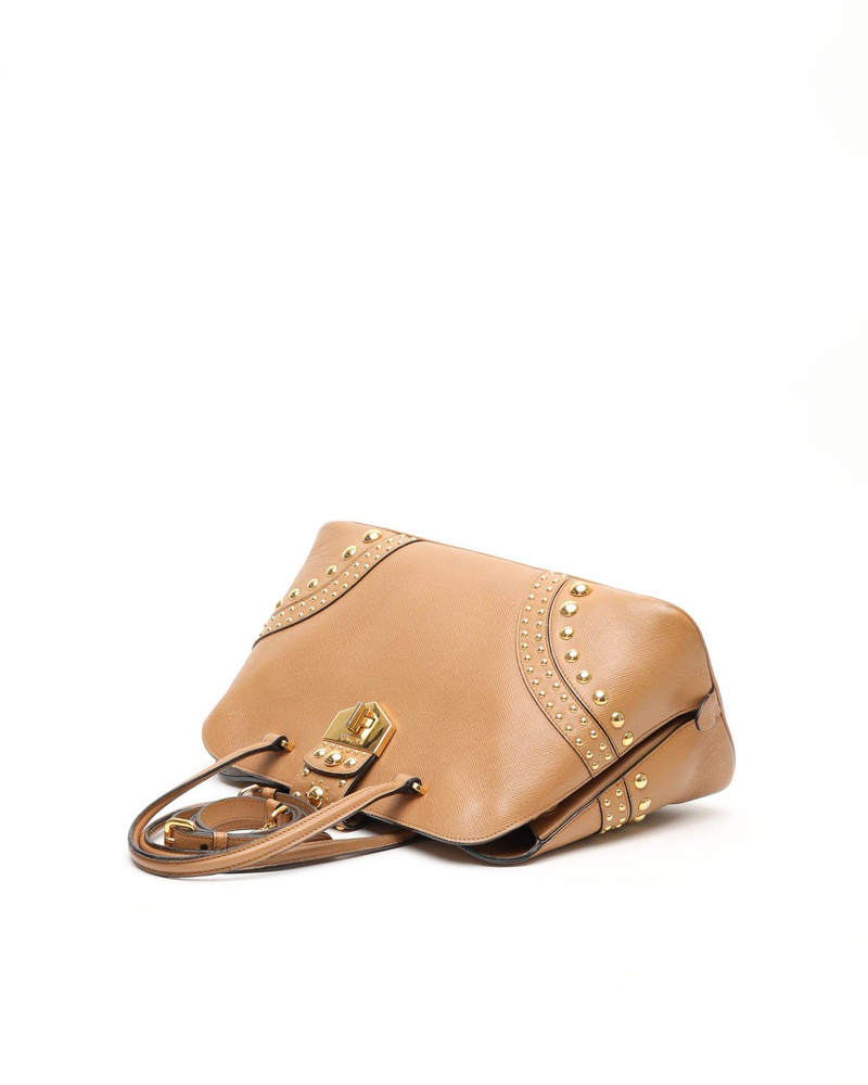 Prada Studded Saffiano Bag