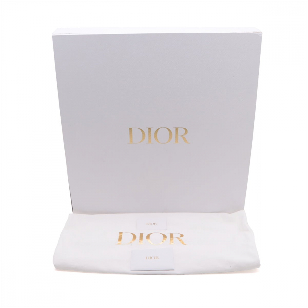 Christian Dior Book Tote Medium Canvas Embroidery Handbag Plan de Paris Black & White