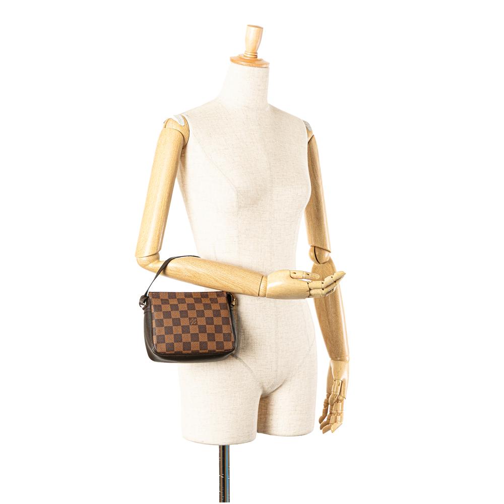 Louis Vuitton B Louis Vuitton Brown Damier Canvas Canvas Damier Ebene Trousse Pochette France