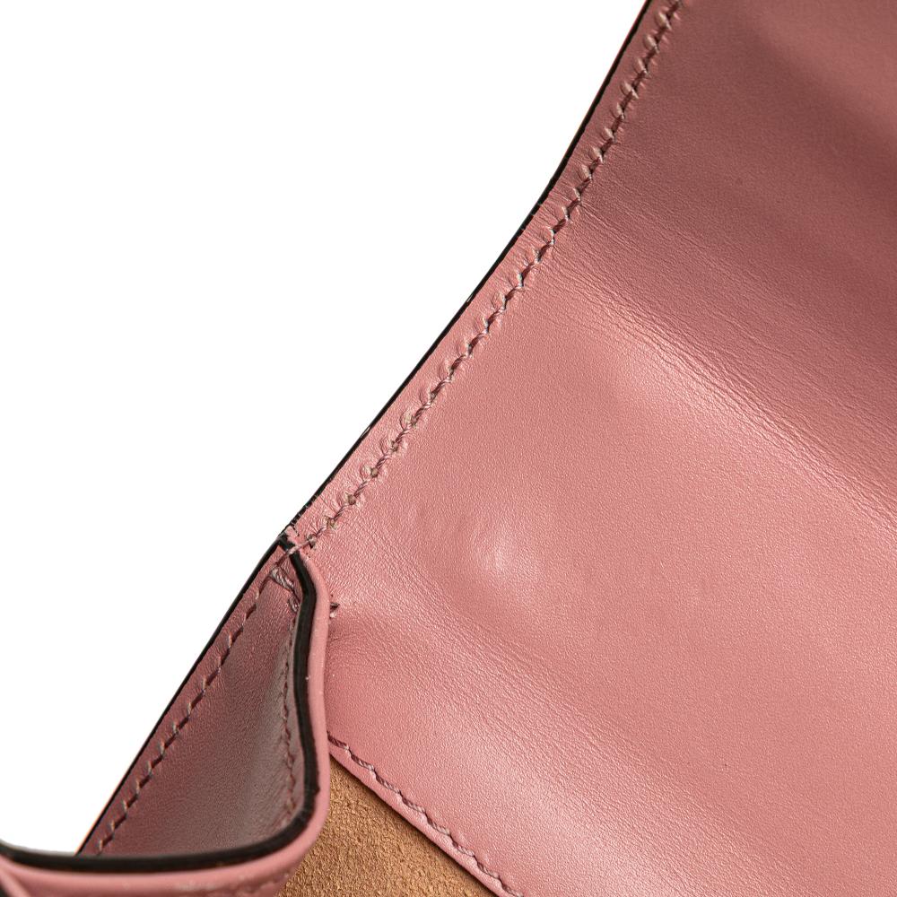 Gucci B Gucci Pink Calf Leather Small Guccissima Padlock Crossbody Italy