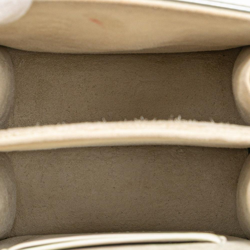 Christian Dior B Dior Silver Calf Leather Metallic Studded skin Vertical Diorama Italy