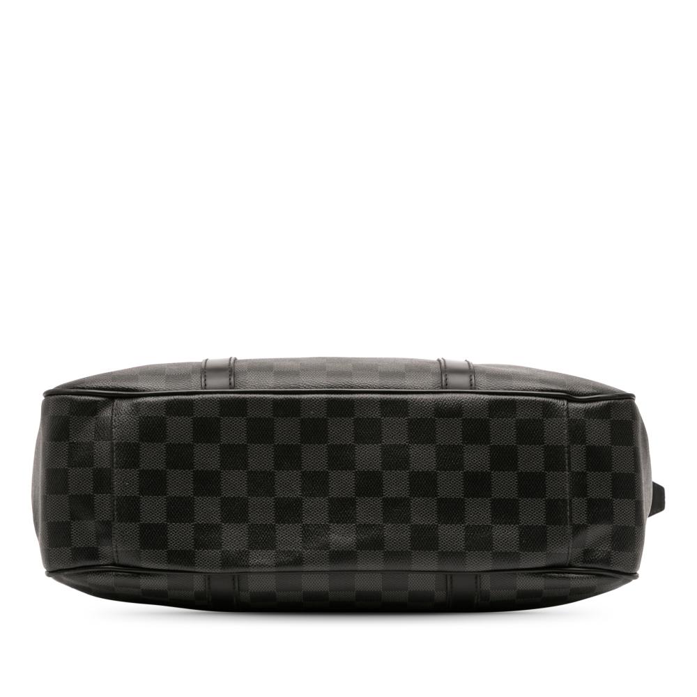 Louis Vuitton B Louis Vuitton Black Damier Canvas Fabric Damier Graphite Tadao PM France