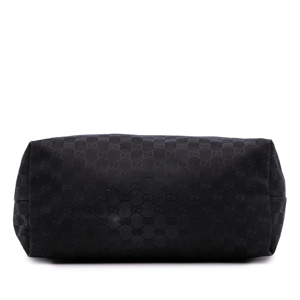 Gucci B Gucci Black Canvas Fabric GG Tote Italy
