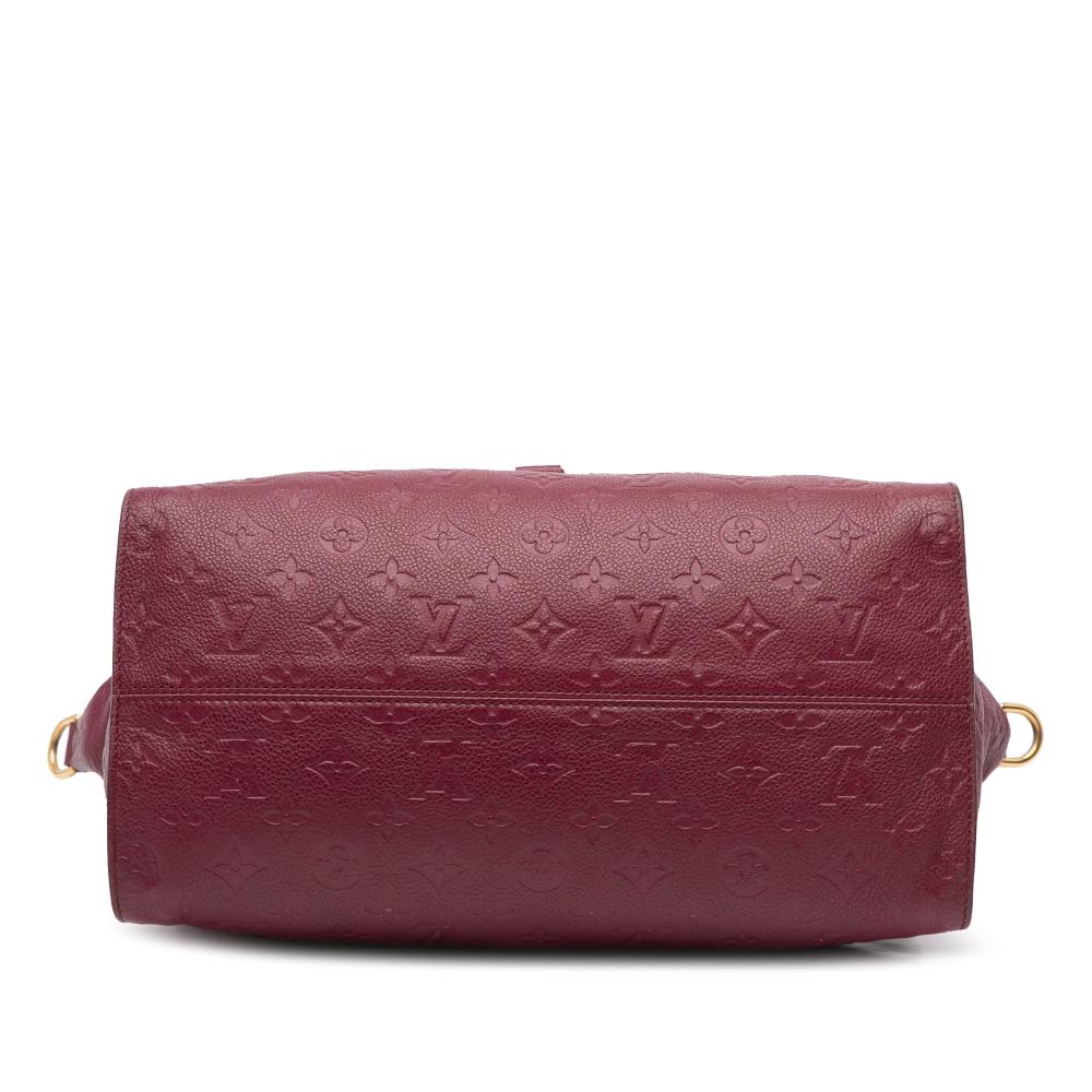 Louis Vuitton B Louis Vuitton Red Bordeaux Monogram Empreinte Leather Lumineuse PM France